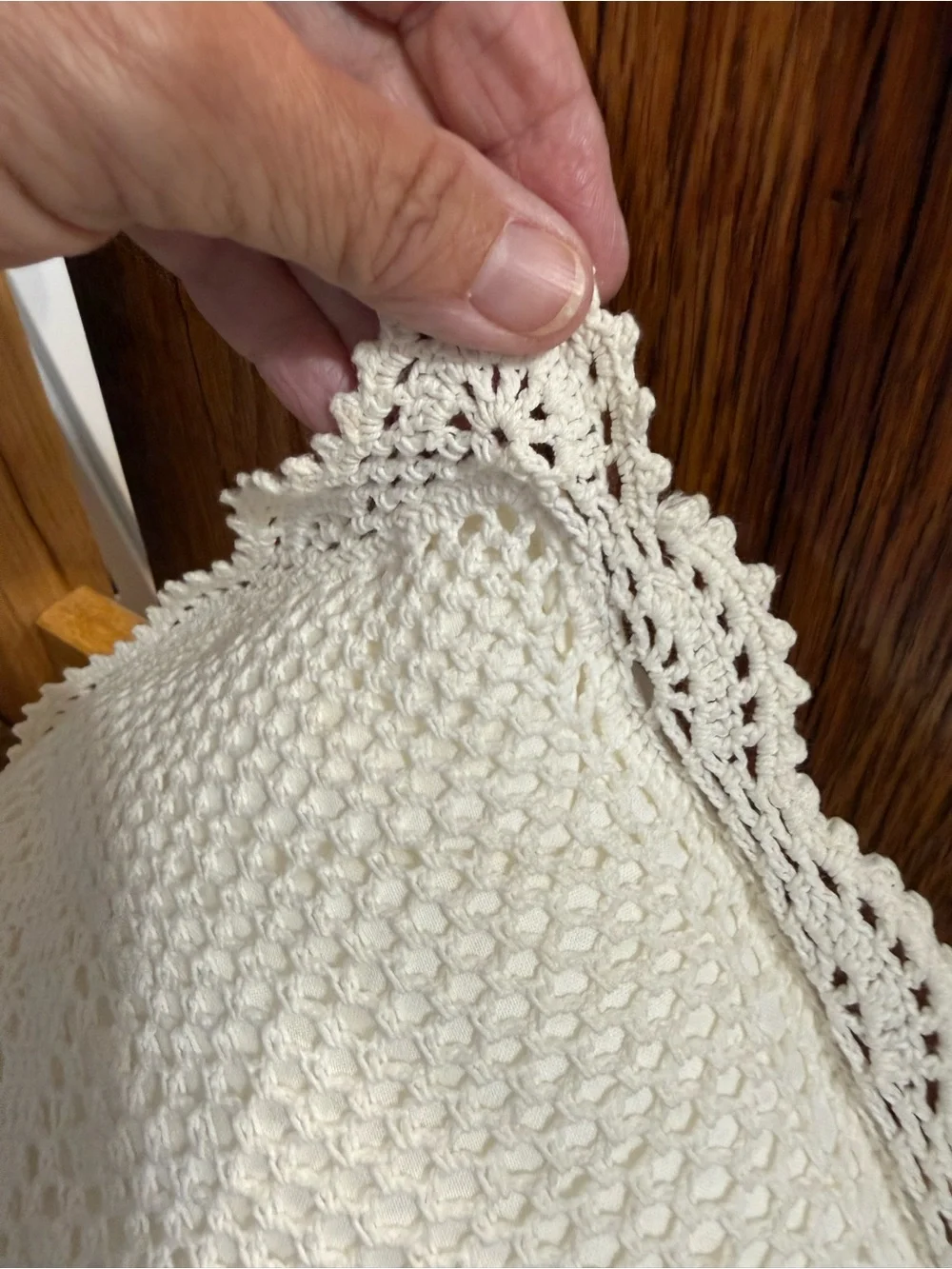 White Crochet Accent Pillow - Classic Home Accent